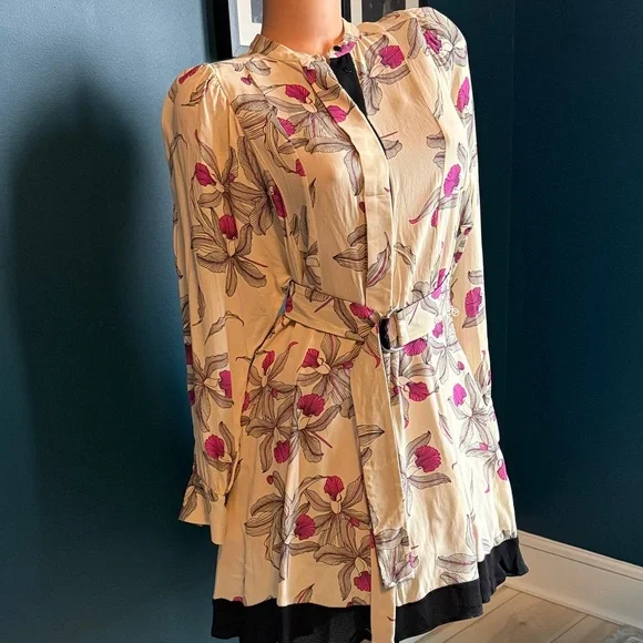 Reiss Zoe Floral Print Mini Dress with Pockets Size 4 - Picture 5 of 7